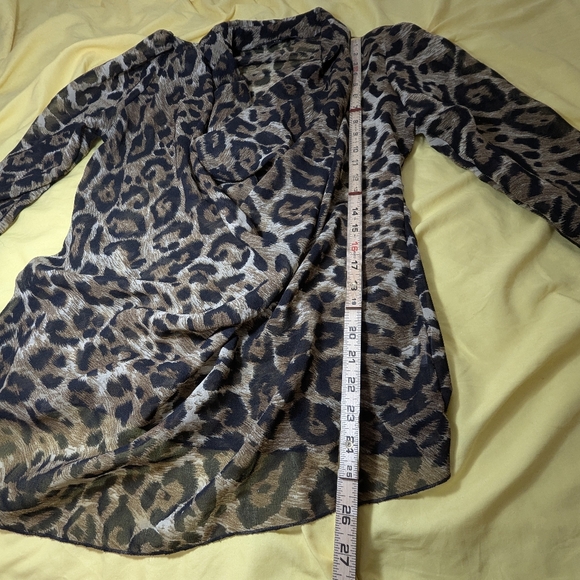Leopard Print Sheer Blouse - Picture 10 of 12